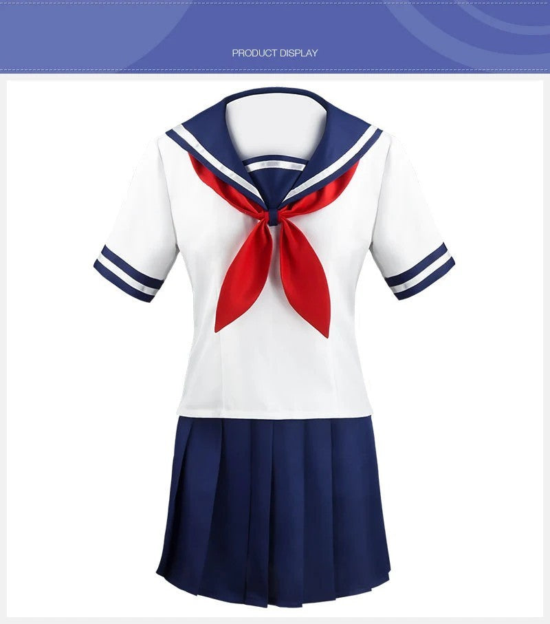 Yandere Simulator Ayano Aishi Yan-chan Cosplay Costume Uniform Halloween Outfit