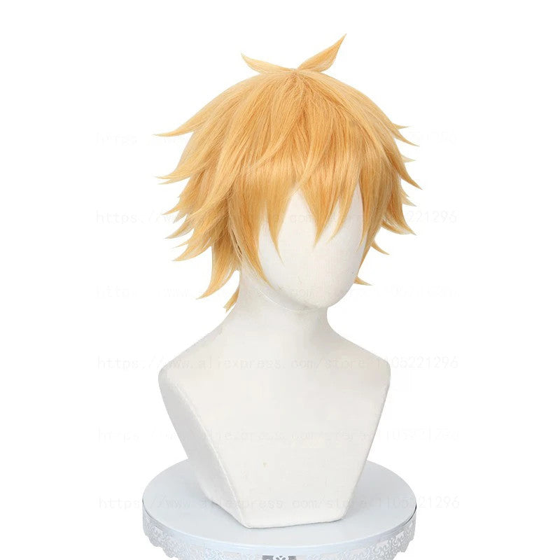 Denji Cosplay Wig Eyepatch Set Devil Hunter Anime Hair Halloween Merch Chainsaw