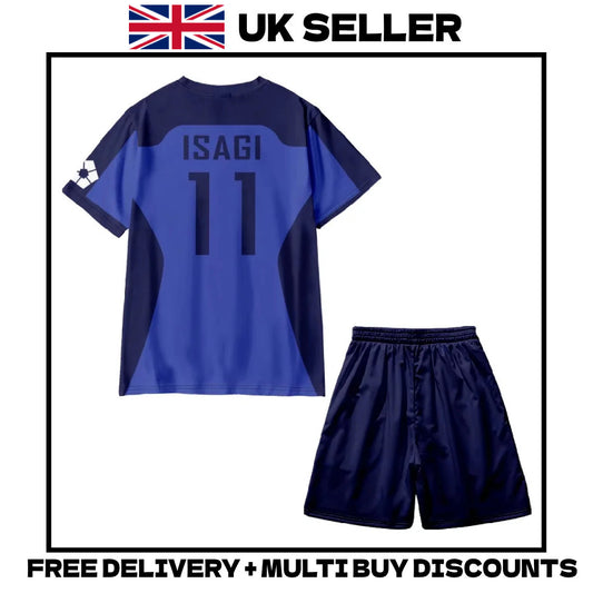 Blue Lock Football Jersey Top Shorts Set Isagi Team Z Nagi Rin Cosplay Soccer
