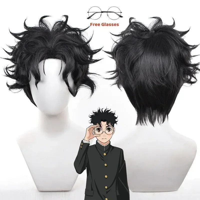 Dandadan Okarun Ken Takakura Cosplay Costume Full Set Uniform Wig Glasses Outfit
