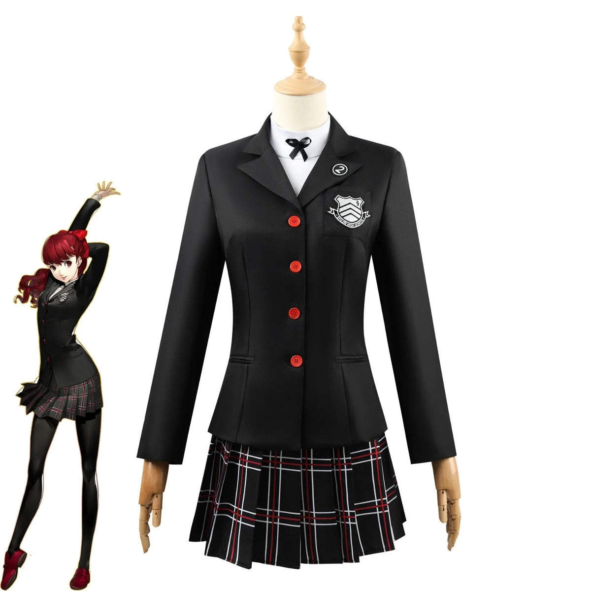 Persona 5 Royal Ren Amamiya Kasumi Cosplay Costume Full Set Shujin Uniform P5R