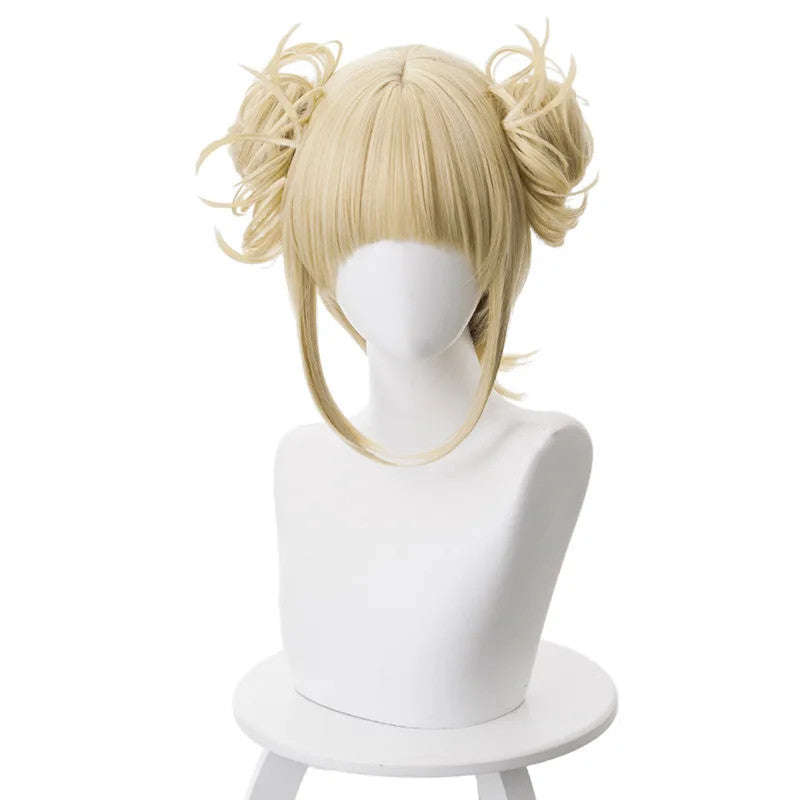 My Hero Academia Himiko Toga Cosplay Wig Blonde Buns Anime Halloween Hair