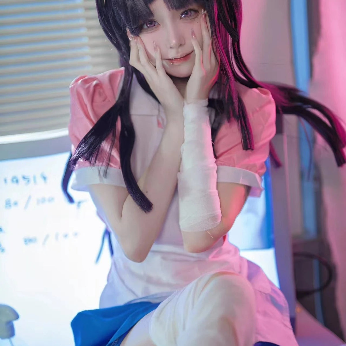 Danganronpa 2 Mikan Tsumiki Cosplay Anime Costume Full Set Wig Halloween Maid