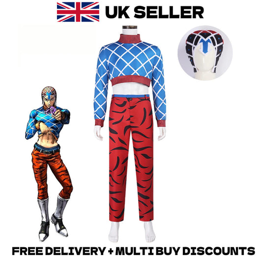 JoJo's Bizarre Adventure Guido Mista Cosplay Costume Full Set Golden Wind Part 5