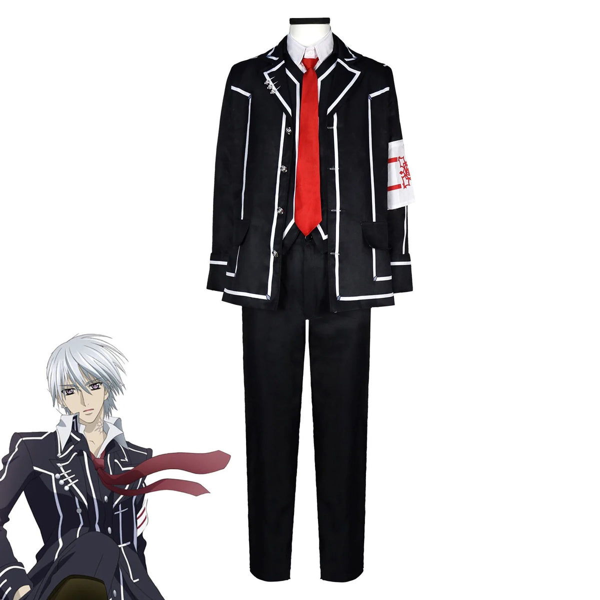 Vampire Knight Cross Academy Day Night Class Yuki Zero Cosplay Costume Uniform