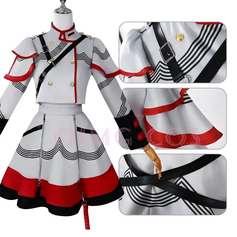 Synthesizer V Kasane Teto Cosplay Costume Full Set Wig Halloween Outfit