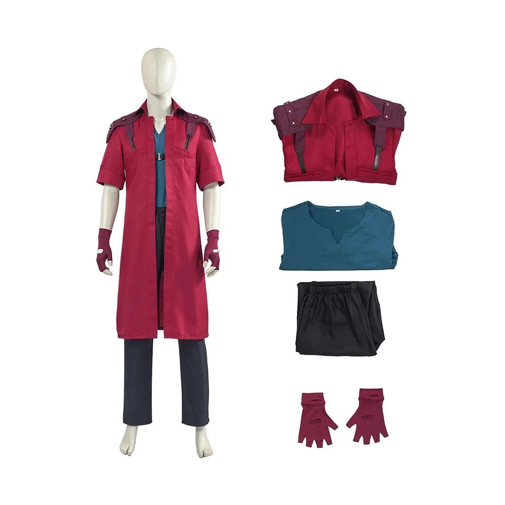 Devil May Cry Dante Cosplay Costume Red Coat Jacket Outfit DMC 5 Halloween Merch