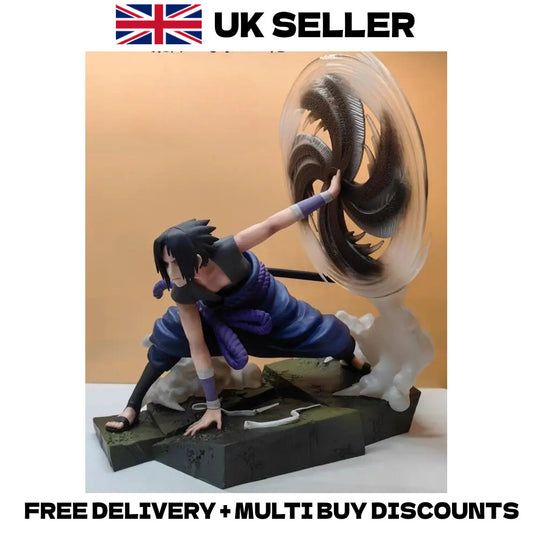 Naruto Shippuden Sasuke Uchiha Action Figure 20cm Shuriken Anime Statue Model