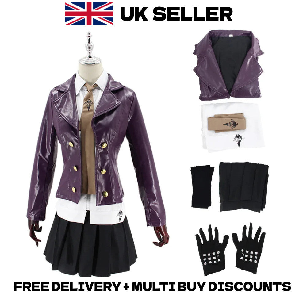 Danganronpa Kirigiri Kyoko Cosplay Costume Full Set Halloween Outfit Anime Merch