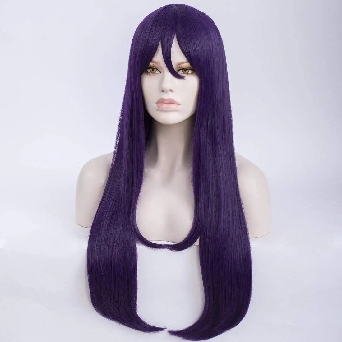 Doki Doki Literature Club Yuri Cosplay Wig Anime Long Purple Hair Bangs DDLC