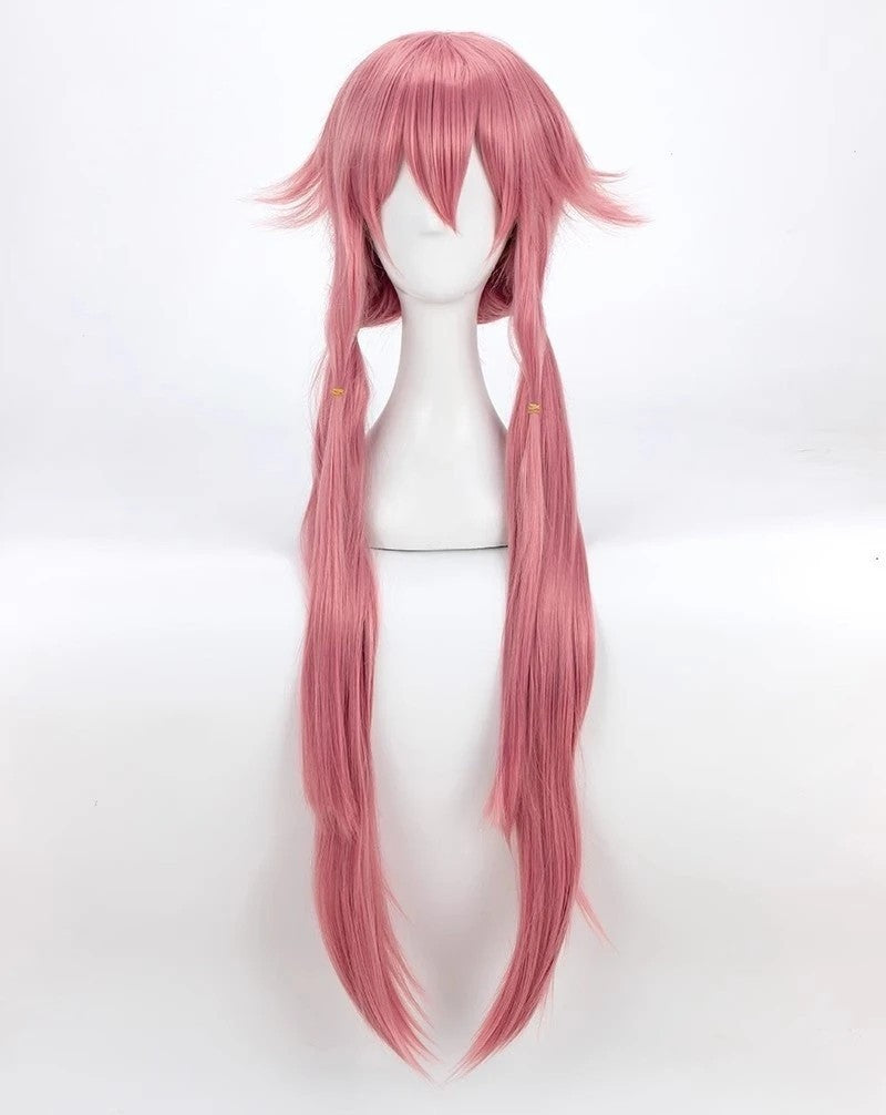Future Diary Mirai Nikki Yuno Gasai Cosplay Costume Full Set Wig Halloween