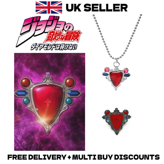JoJo's Bizarre Adventure Red Stone of Aja Necklace Brooch Cosplay Anime Merch