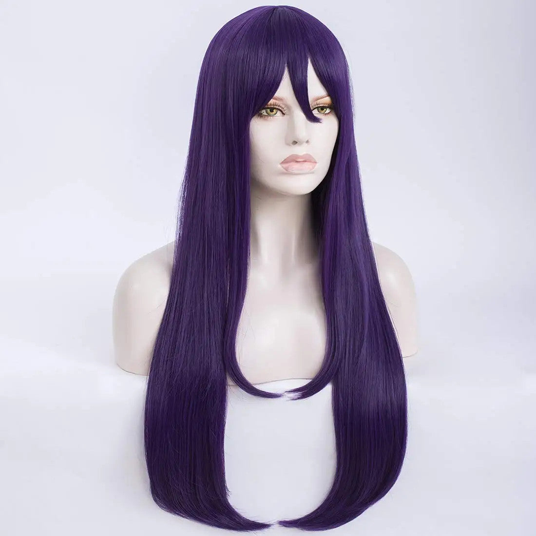 Doki Doki Literature Club Yuri Cosplay Wig Anime Long Purple Hair Bangs DDLC