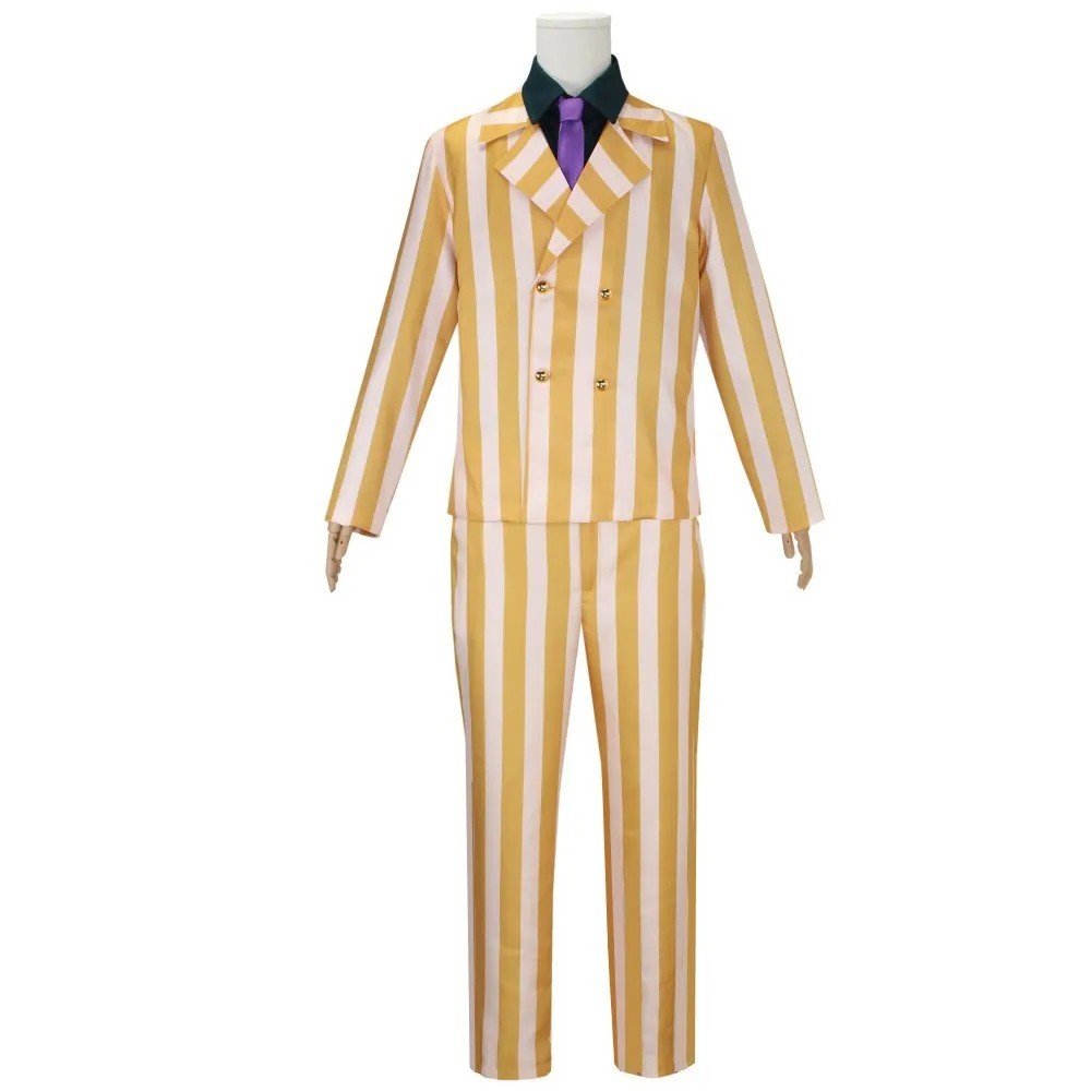 Kizaru Borsalino Cosplay Costume Admiral Full Set Cloak Yellow Suit Halloween