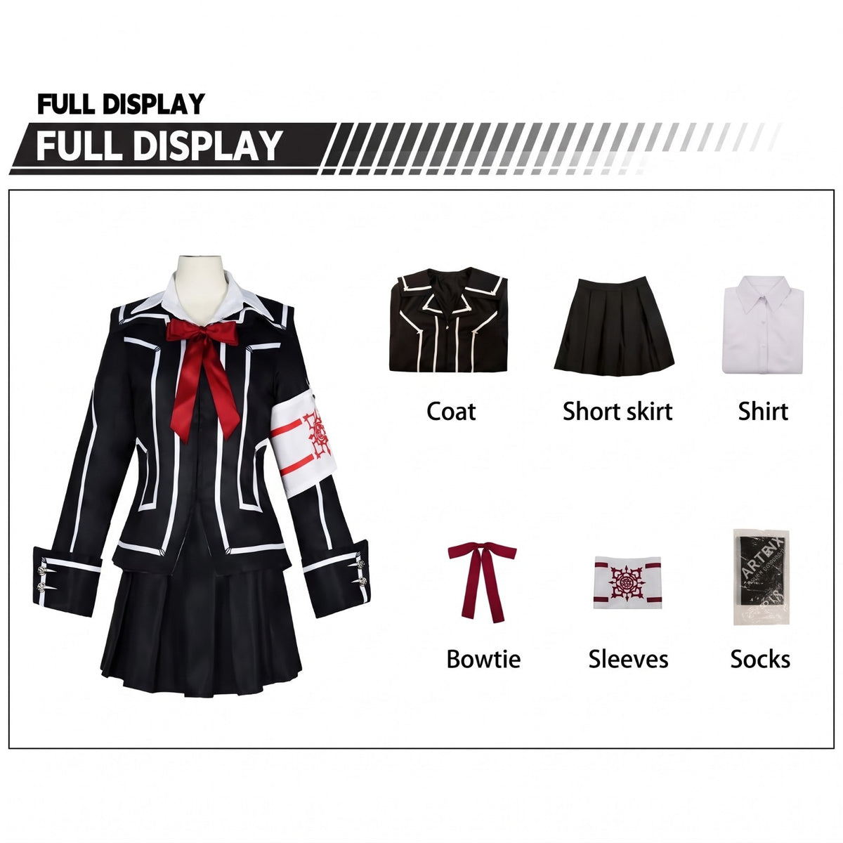 Vampire Knight Cross Academy Day Night Class Yuki Zero Cosplay Costume Uniform