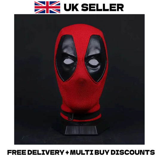 Deadpool Face Mask Knitted Silicone Cosplay Costume Accessory Merch Breathable