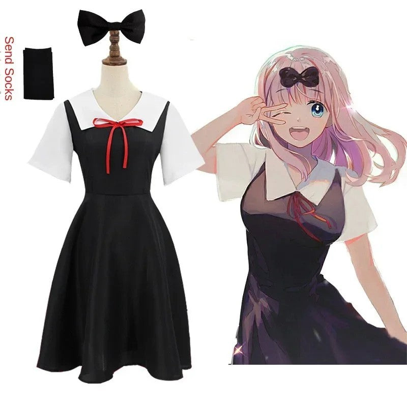 Kaguya-sama: Love Is War Chika Fujiwara Cosplay Full Set Wig Halloween Outfit