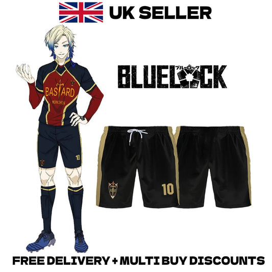 Blue Lock Bastard Munchen Football Shorts Anime Soccer Cosplay Isagi Kaiser Reo