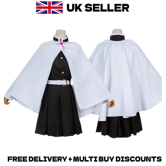 Demon Slayer Kanao Tsuyuri Cosplay Costume Full Set Wig Kimono Haori Halloween