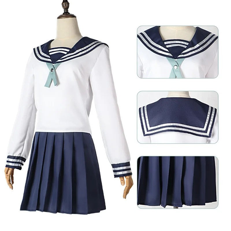 Riko Amanai Cosplay Costume Wig Full Set Anime School Uniform Halloween Outfit