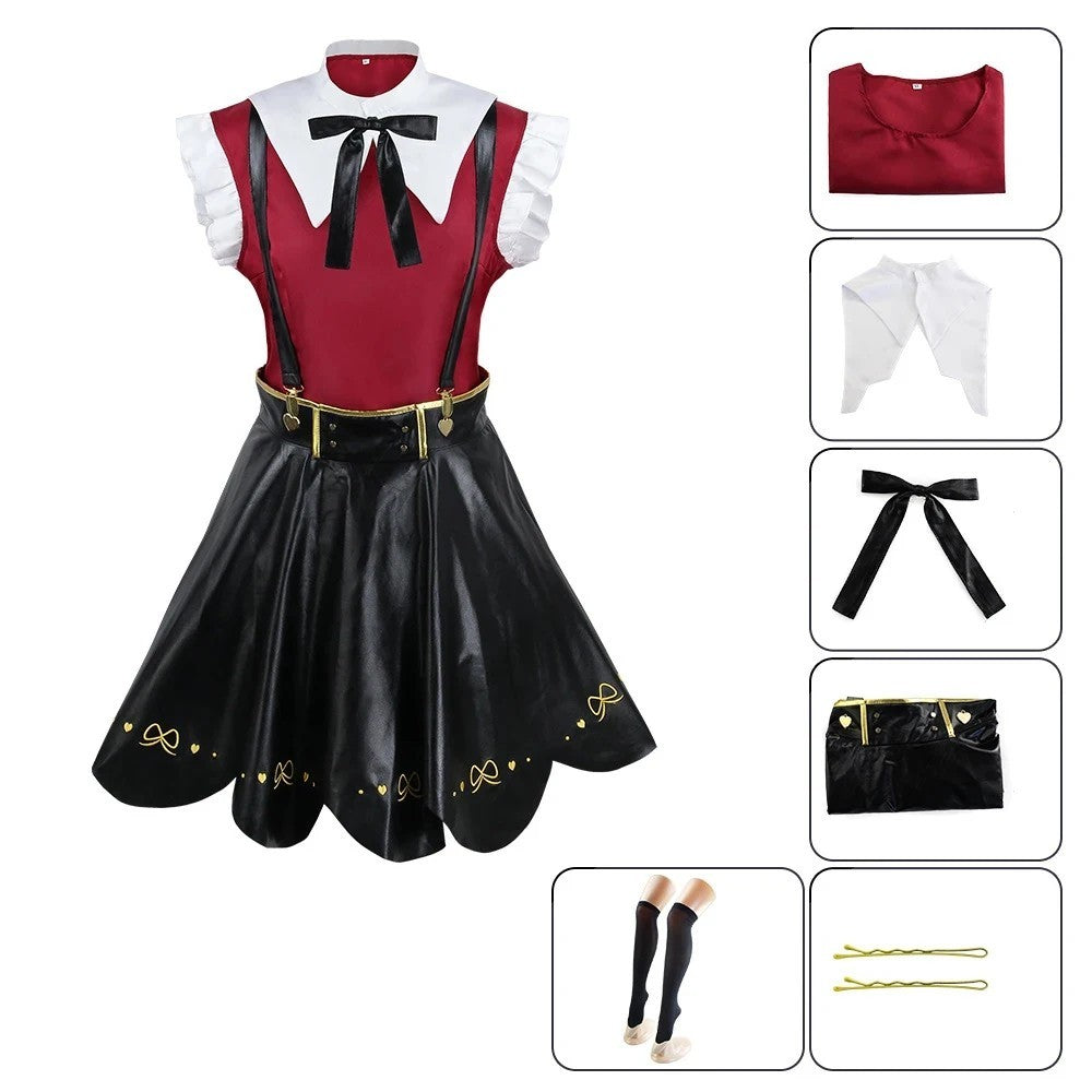 NEEDY STREAMER OVERLOAD Ame-chan Cosplay Costume Full Set Wig Halloween Outfit