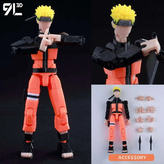 9L3D Naruto Shippuden T13 Dummy 13 Action Figure Sasuke Movable Joints 3D Anime