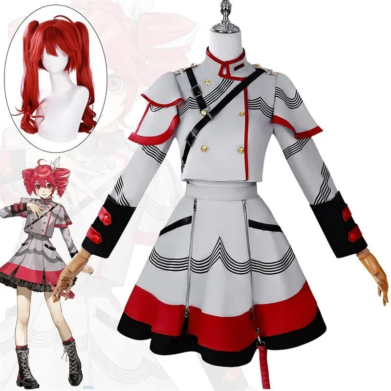 Synthesizer V Kasane Teto Cosplay Costume Full Set Wig Halloween Outfit