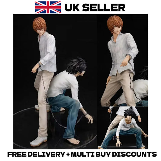 20cm Death Note Light Yagami & L Lawliet Pose Action Figures Anime Model PVC