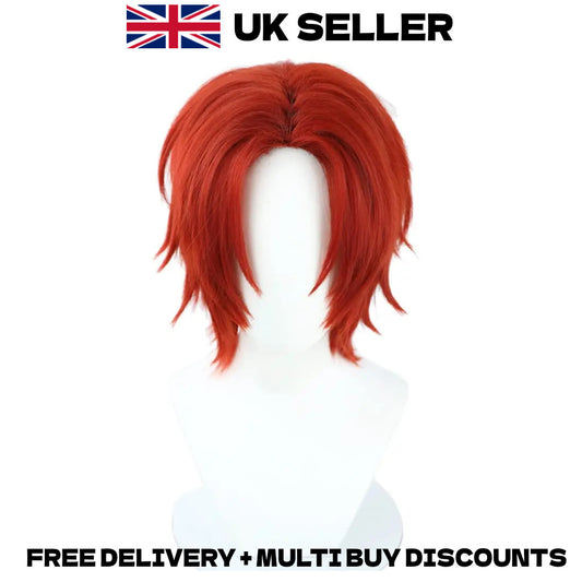 Shanks Redhead Anime Cosplay Wig Red Hair Pirate Captain Halloween Merch