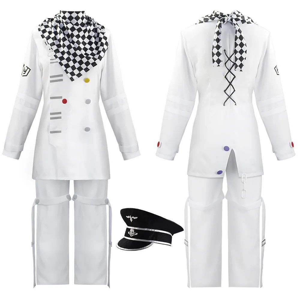 Danganronpa V3 Kokichi Oma Cosplay Costume Suit Cloak Scarf Wig Hat Full Set