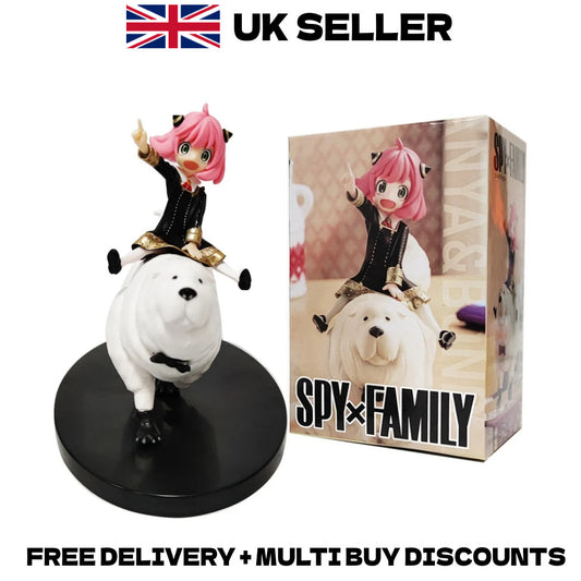 Spy Family 14cm Anya & Bond Forger Action Figure Riding Anime Model Kawaii