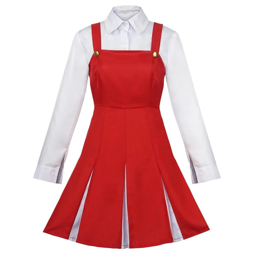 My Hero Academia Eri Cosplay Costume Wig Full Set Red Dress Anime Halloween