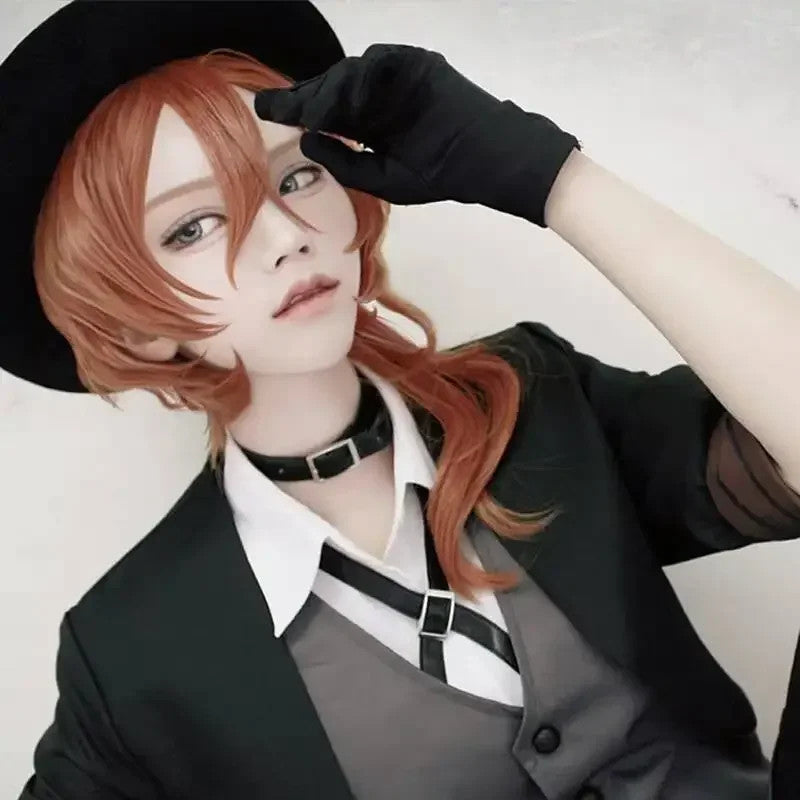Bungo Stray Dogs Chuuya Nakahara Cosplay Wig Heat Resistant Anime Hair Halloween