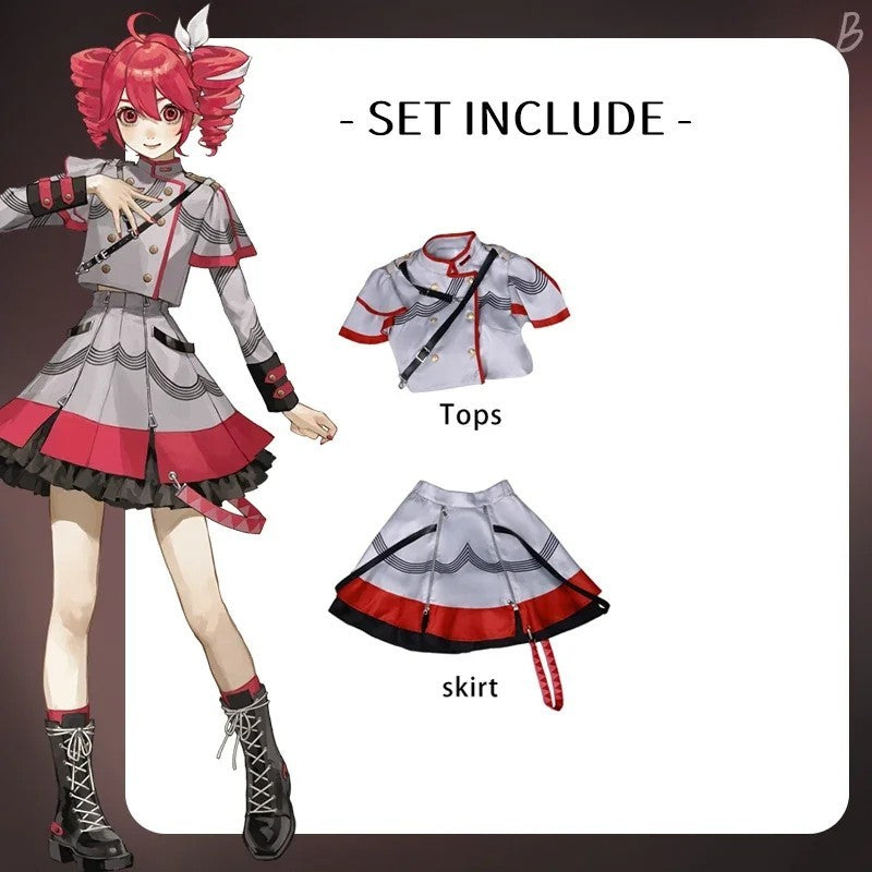 Synthesizer V Kasane Teto Cosplay Costume Full Set Wig Halloween Outfit