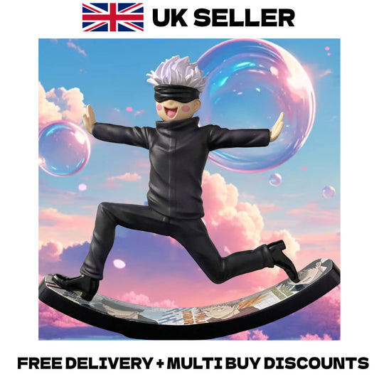 Jujutsu Kaisen 17cm Gojo Satoru Happy Jumping Action Figure Cute PVC Anime Model