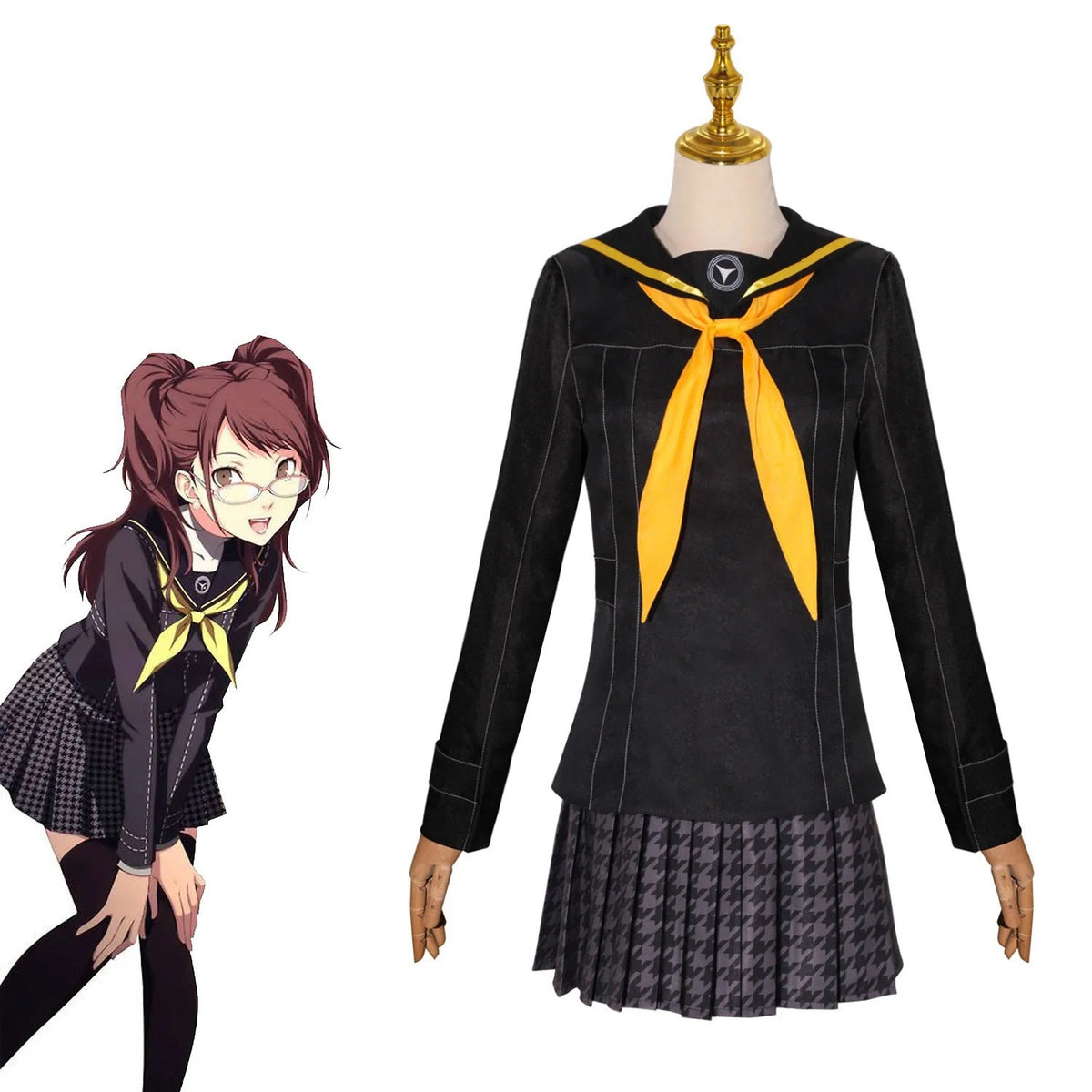 Persona 4 Golden Rise Kujikawa Cosplay Costume Full Set School Uniform Outfit