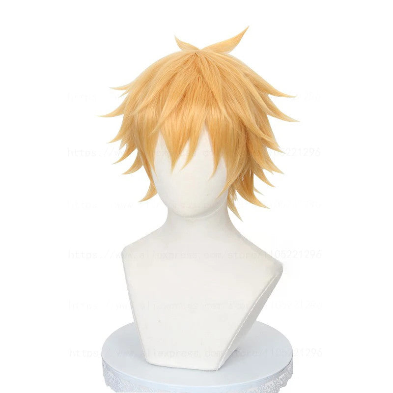 Denji Cosplay Wig Eyepatch Set Devil Hunter Anime Hair Halloween Merch Chainsaw