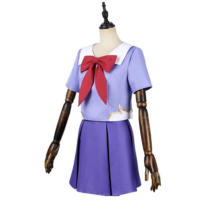 Future Diary Mirai Nikki Yuno Gasai Cosplay Costume Full Set Wig Halloween