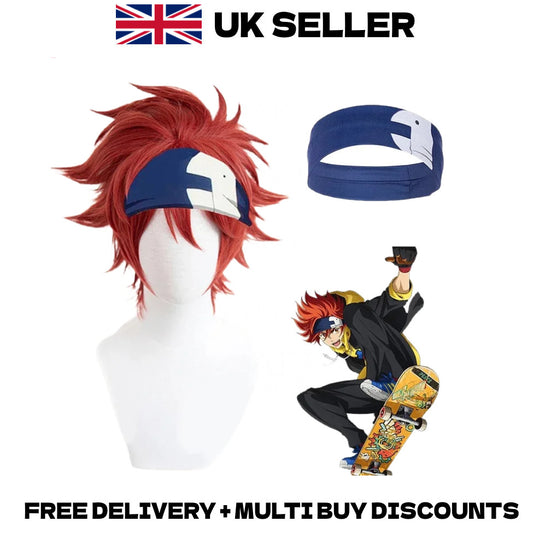 SK8 the Infinity Reki Kyan Cosplay Wig Headband Set Anime Merch Halloween Merch