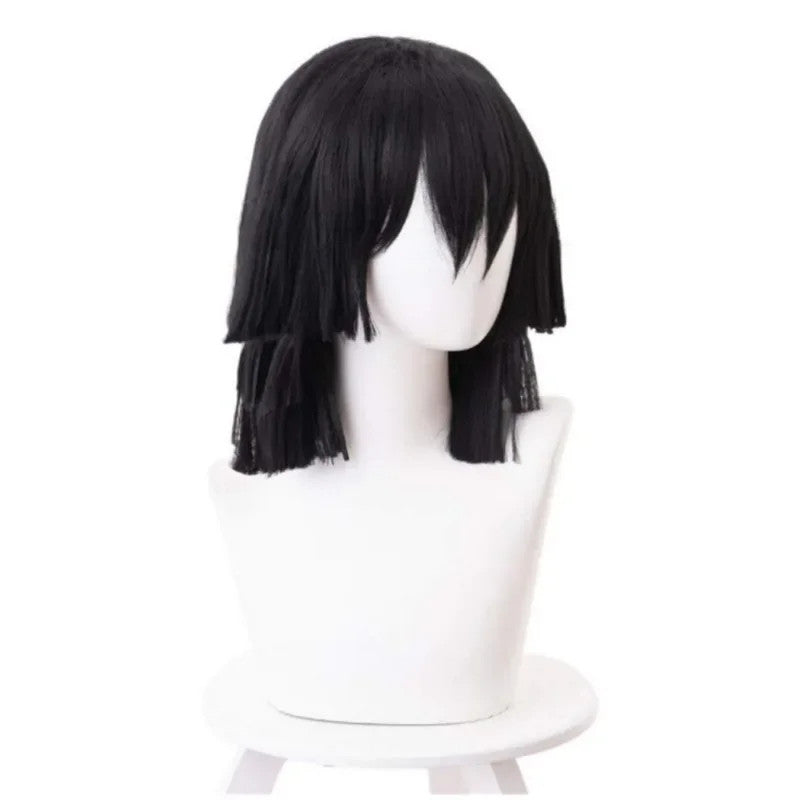 Demon Slayer Obanai Iguro Cosplay Wig Serpent Hashira Anime Merch Halloween Hair