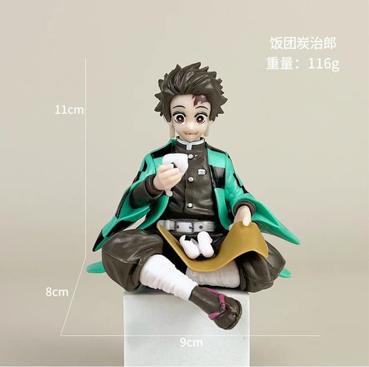 Demon Slayer 11-15cm Action Figures Tanjiro Nezuko Zenitsu Anime Statue PVC KNY