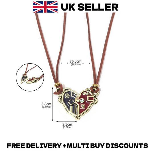Arcane Caitlyn Vi Magnetic Heart Necklace Lovers Couple Pendant Cosplay Merch