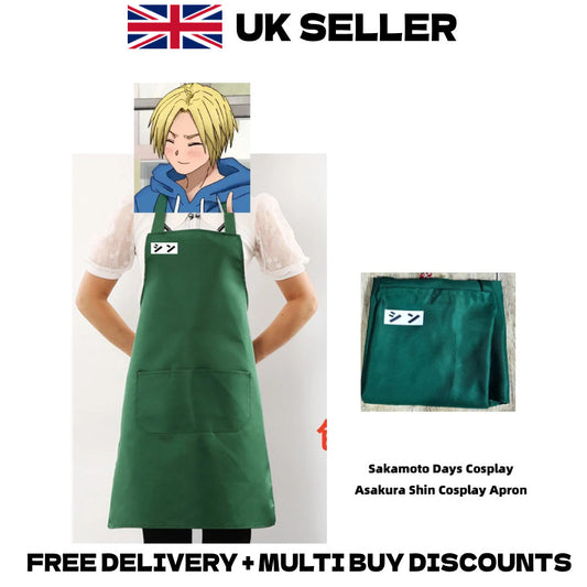 Sakamoto Days Shin Asakura Apron Sakamoto's Store Cosplay Employee Costume Merch
