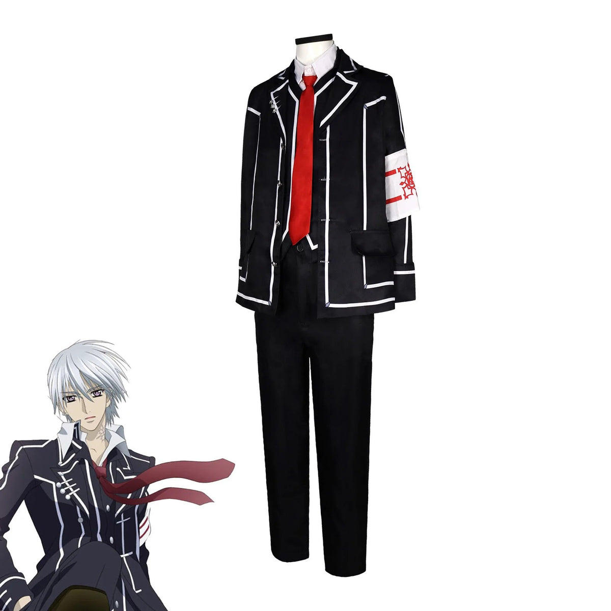 Vampire Knight Cross Academy Day Night Class Yuki Zero Cosplay Costume Uniform