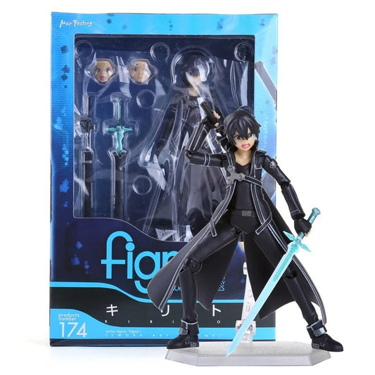 Sword Art Online 14cm Kirito Asuna Figma Action Figure PVC Collectible Toy Model
