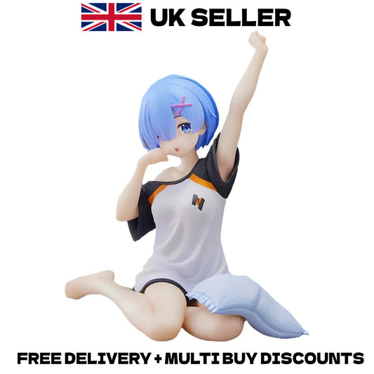 Re Zero Rem Sitting Action Figure Cute Anime Model Statue Desk Decor Gift