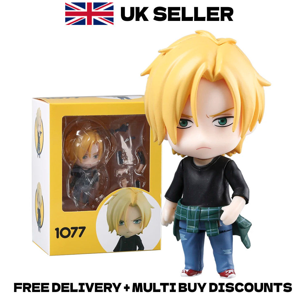 BANANA FISH Ash Lynx Action Figure 10cm Nendoroid Anime Model Boxed Statue