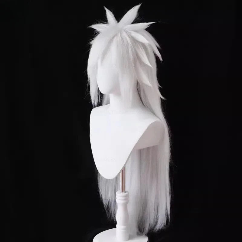 Naruto Shippuden Madara Uchiha Cosplay Wig Black White Anime Halloween Hair