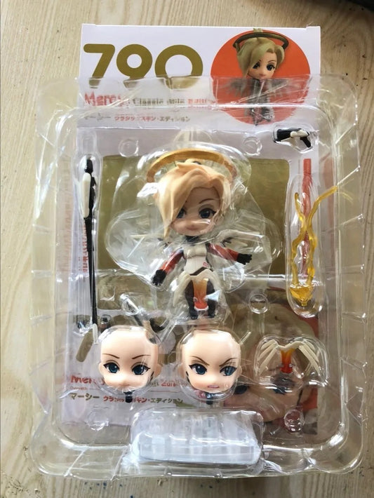 Overwatch Mercy Healer #790 10cm Nendoroid Style Action Figure Game Model Boxed
