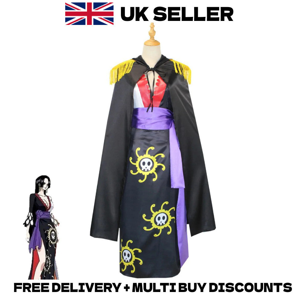 Boa Hancock Cosplay Anime Costume Pirate Empress Marineford Dress Cloak Full Set
